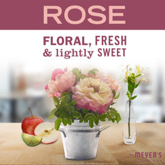 Rose scented soy wax candle with a lead-free wick