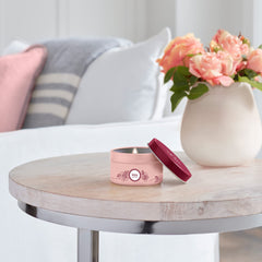 Packaging and tin lid of Rose candle