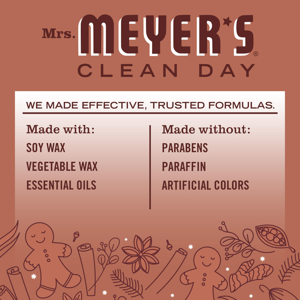 Gingerbread candle label from Mrs. Meyer's Clean Day