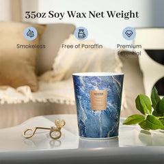 Gift-ready Ocean Breeze candle from M&SENSE