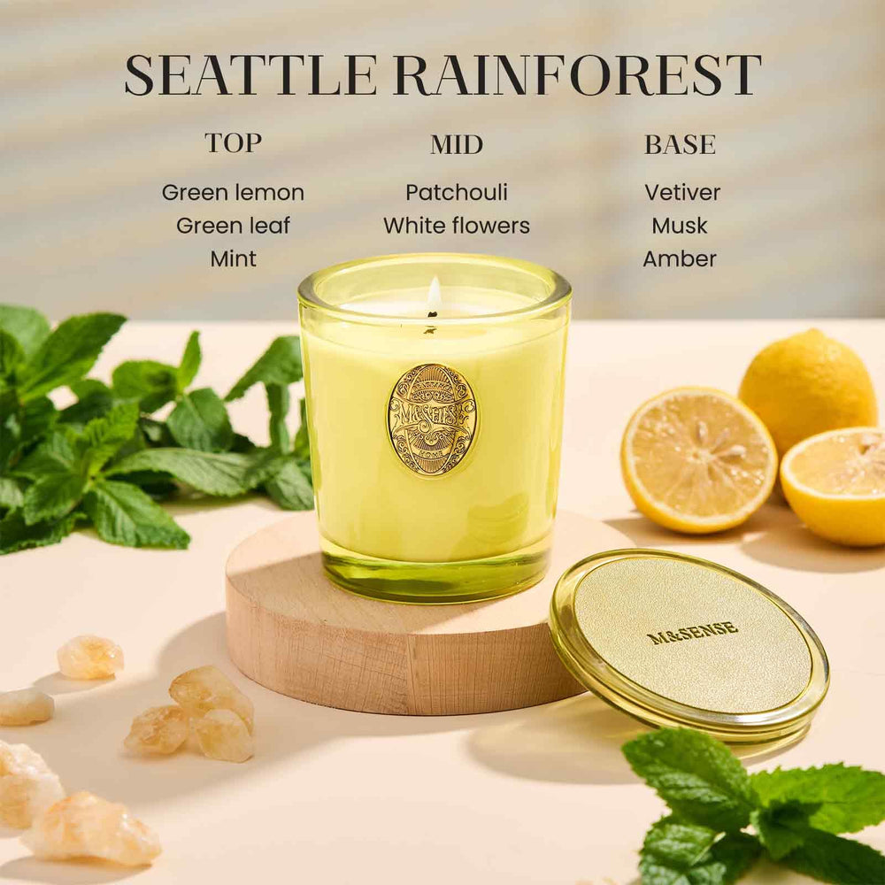 Soy-palm wax blend candle highlighting wax composition