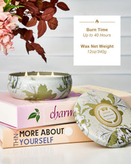 Three-wick citronella candle emitting strong fragrance for outdoor space