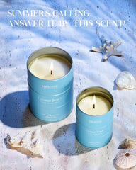Natural soy and palm wax blend used in the candle