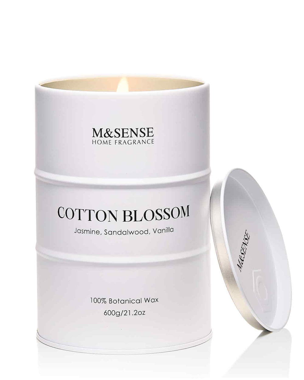 M&SENSE Cotton Blossom scented candle in recyclable tin