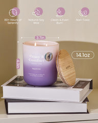 Cotton wick detail inside M&SENSE Lavender Amber Candle