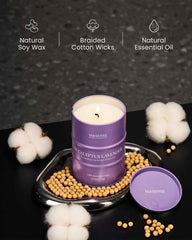 Lead-free cotton wick for clean and steady burn