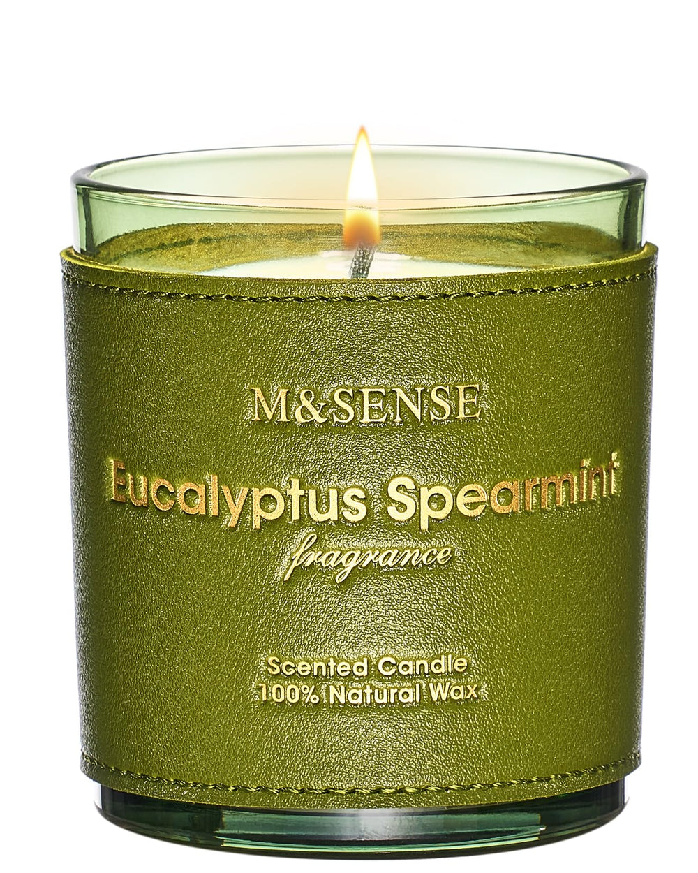 M&SENSE Eucalyptus Mint scented candle 10oz with vegan soy wax