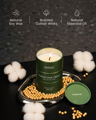 Gift-ready packaging for M&SENSE Frosted Pine candle