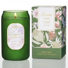 M&SENSE Green Soy Scented Candle in Eucalyptus Mint, 10.6 oz