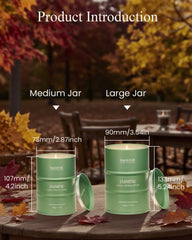 Elegant gift box packaging for M&SENSE Jasmine candle