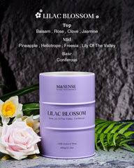 Gift box packaging for M&SENSE Lilac Blossom candle