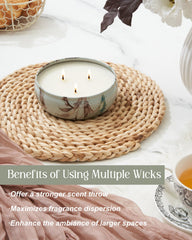 Soy wax melt detail for Mint Basil candle