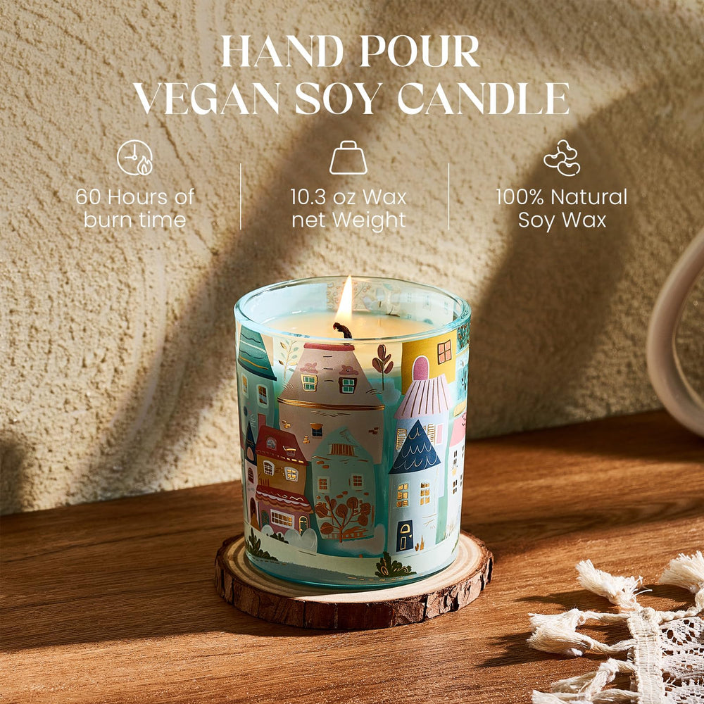New York City Scent candle label highlight 10.2 oz size and premium essentials