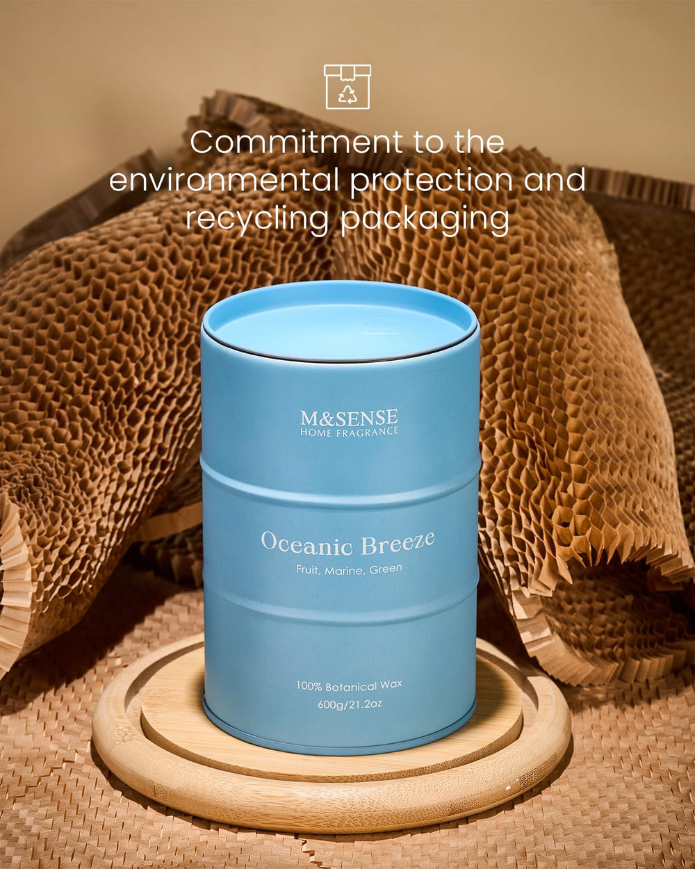 Label close-up showing Oceanic Breeze scent