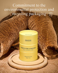 Sustainable materials: vegetable wax and unbleached cotton wick