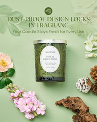 Aromatherapy candle emitting room-filling fragrance with wooden wick