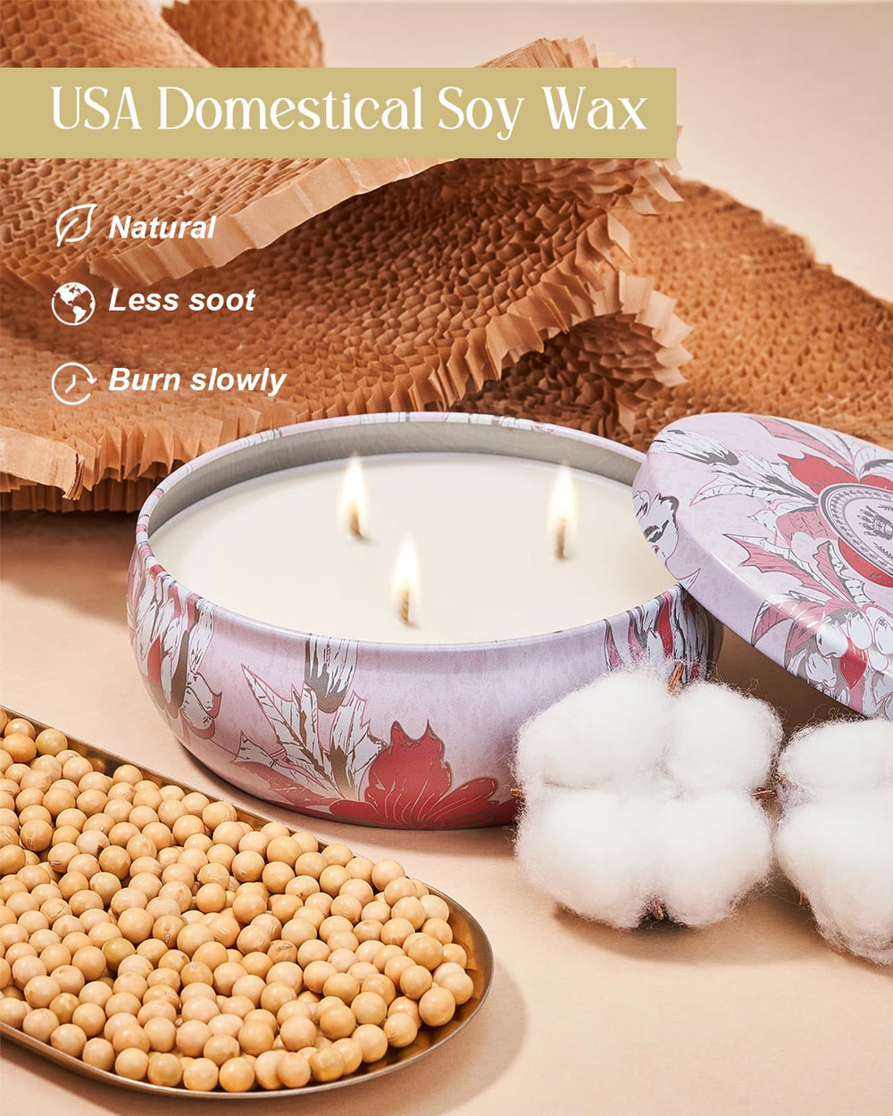 Candle burning to release fragrance in a living space