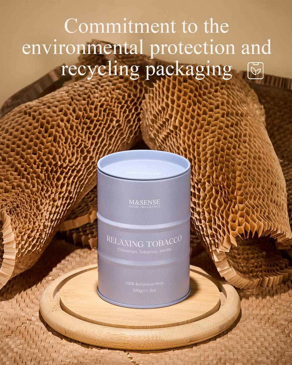 Recyclable and sustainable packaging materials for the candle