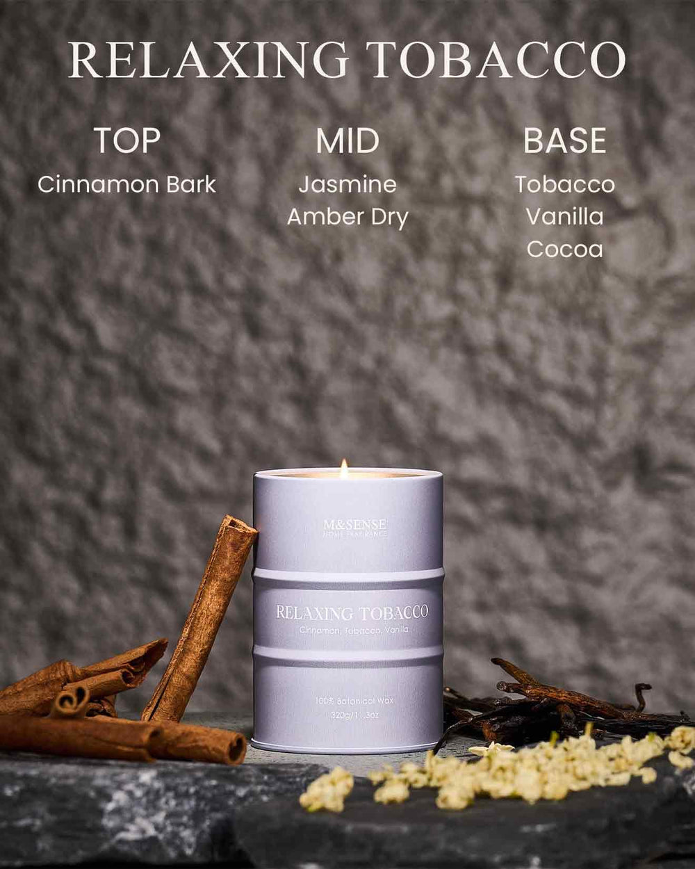 Close-up of natural soy blend wax in the candle