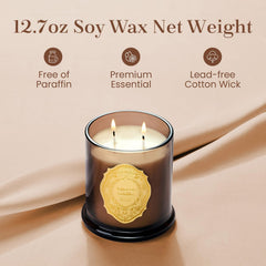 Close-up of the 2-wick setup and warm glow