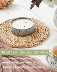 Reusable candle tin after wax has burned away