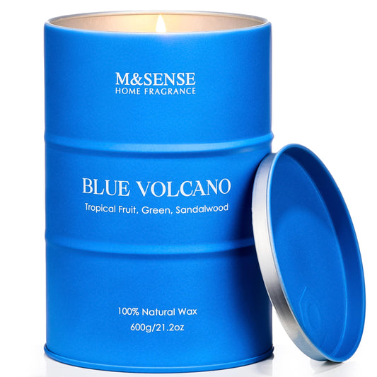 M&SENSE Tropical Fruit Soy Scented Candle in a reusable tin