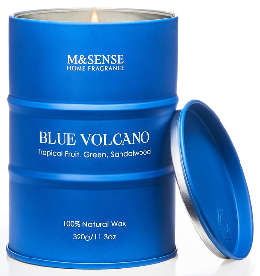 M&SENSE Tropical Fruit Soy Candle 11.3oz in a recyclable tin