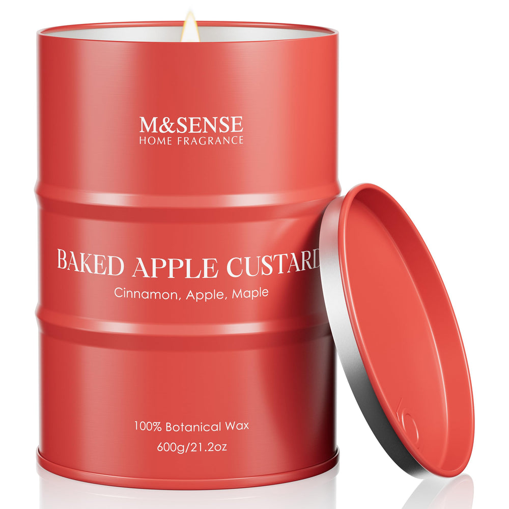 Vela M&SENSE de manzana horneada para relajación en casa