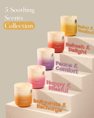 Gift-ready presentation of M&SENSE White Peach & Orange Blossom candle