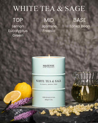 Close-up of natural soy-palm wax blend in M&SENSE candle