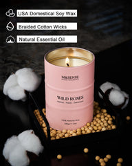 Candle burn time label showing 60-70 hours