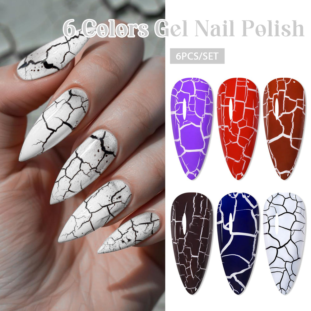 MSRUIOO base color black crackle design creates bold contrast.