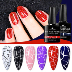 MSRUIOO black crackle gel with white base for dramatic design.