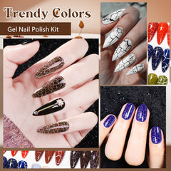 MSRUIOO DIY nail art application showing easy crackle application.