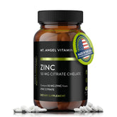 Mt. Angel Vitamins Zinc Citrate 50mg bottle on white