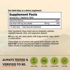 Zinc Citrate 50mg tablets hero shot