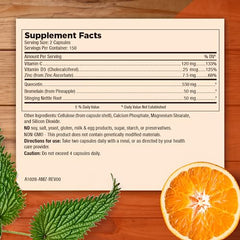 Mt. Angel Vitamins Zinc Quercetin Bromelain bottle