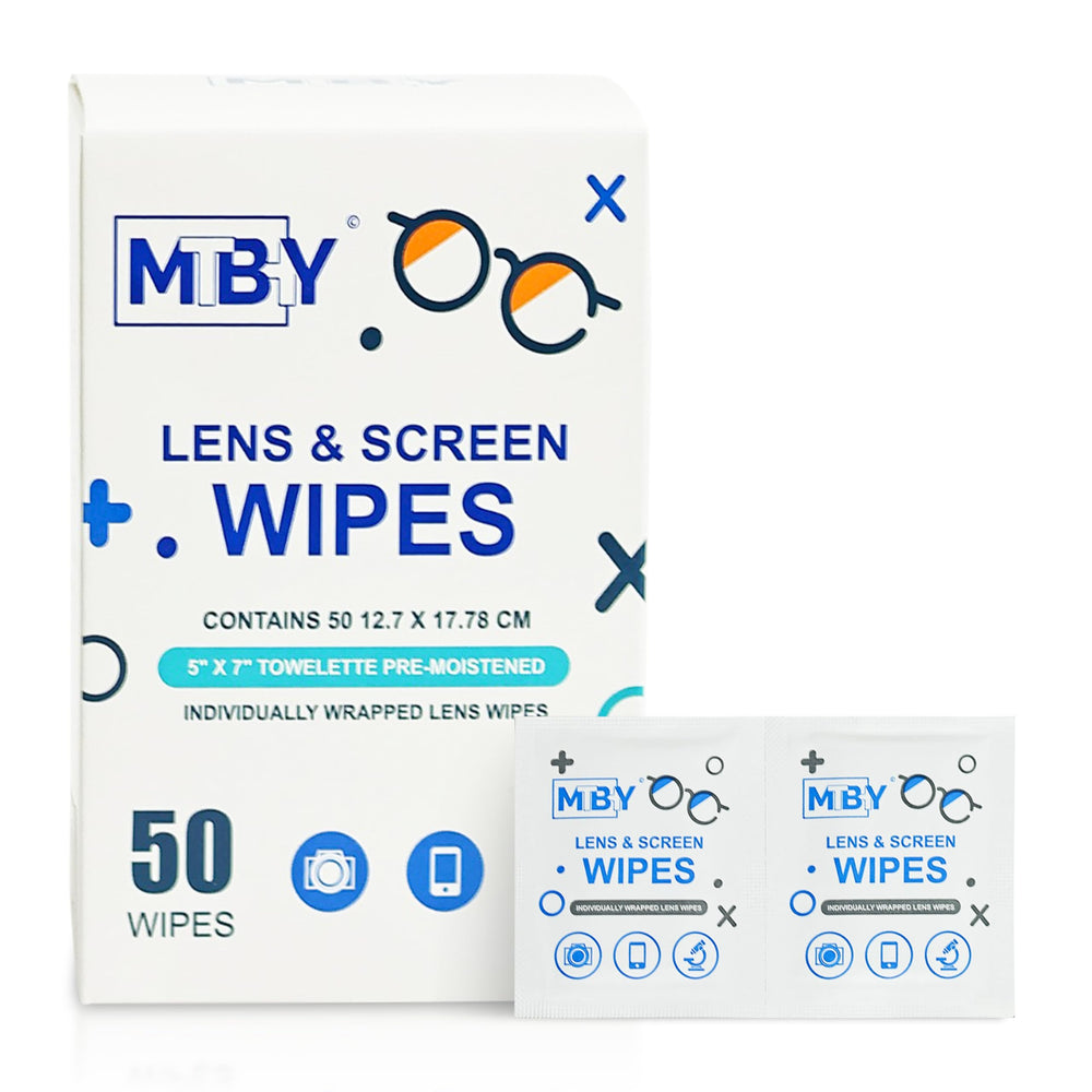 MTBHY Lens Cleaning Wipes - 50 pre-moistened wipes in pack