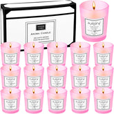 MTLEE 16-pack scented candles gift set pink packaging