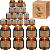 MTLEE 24-piece scented candle gift set packaging showing 8 fragrances