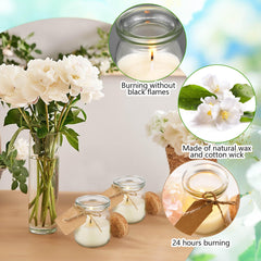 Close up of MTLEE wedding jar candle label with handwritten tag option