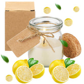 MTLEE lemon-scented wedding jar candle with kraft label (image 1)