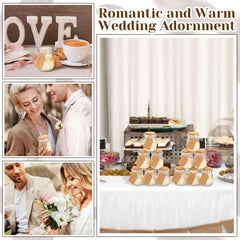 Bridal shower decor with candles on table