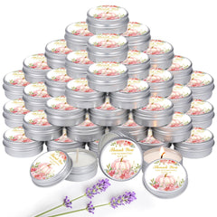 MTLEE Little Pumpkin lavender candle in a pink tin creates a relaxing guest keepsake.