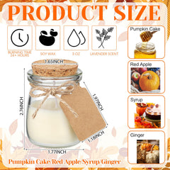 Glass jar soy wax candles with kraft labeling packaging