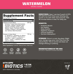 Blue Raspberry flavor MTN OPS Biotics STM