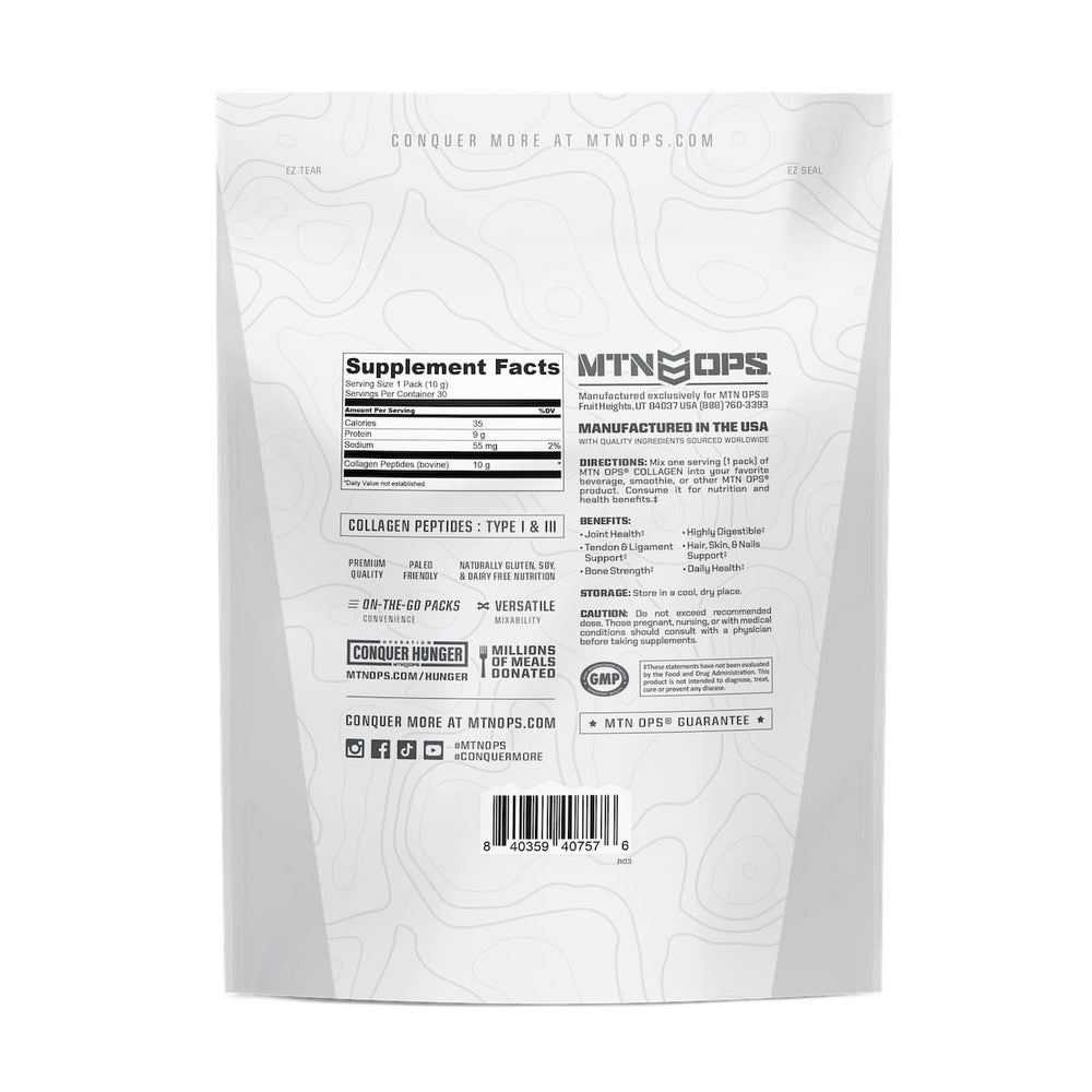 Back of the bag showing 30 packs per bag