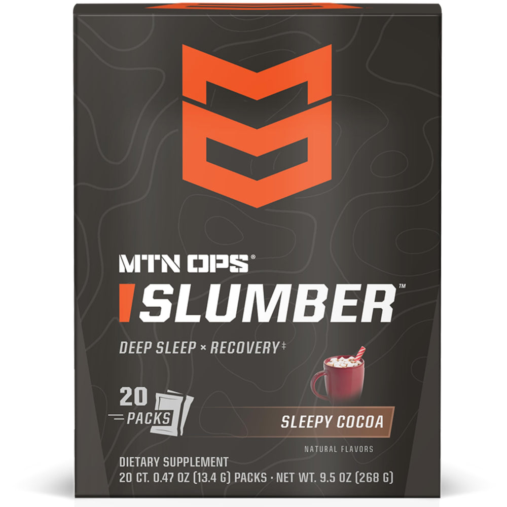 Front view of MTN OPS Slumber packaging