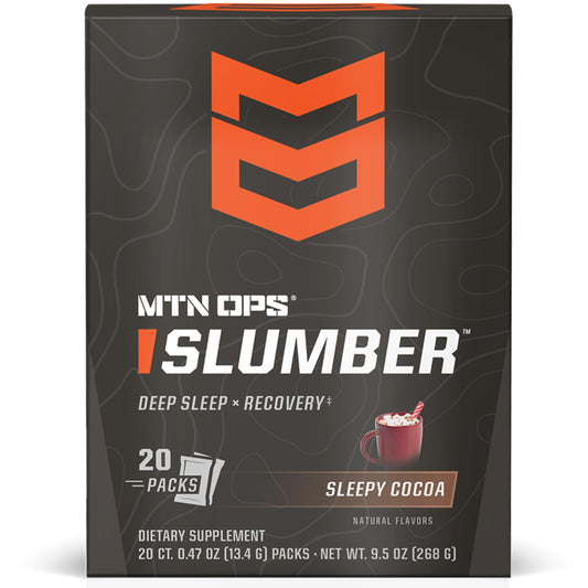 Front view of MTN OPS Slumber packaging