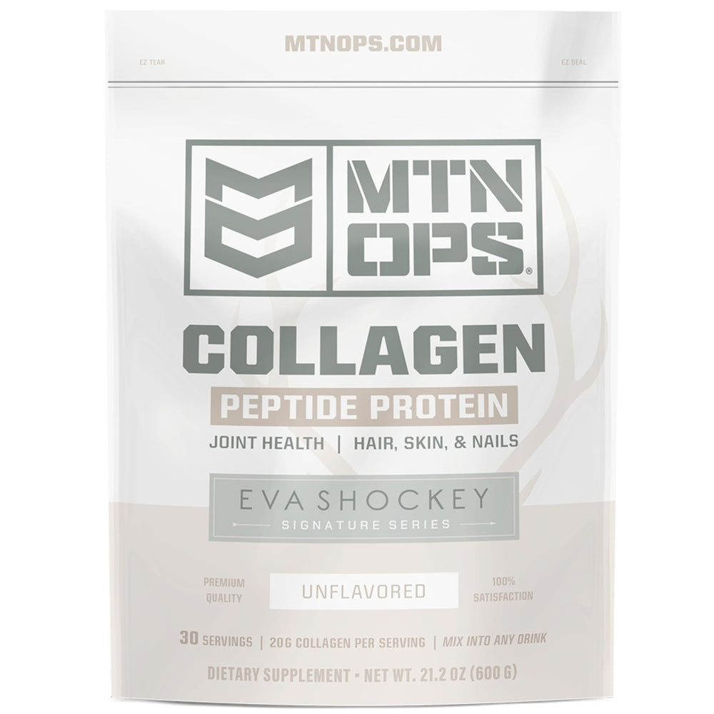 MTN OPS Eva Shockey Collagen Protein Powder bottle label